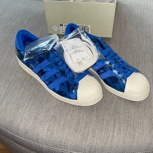 A BATHING APE X UNDFT X SUPERSTAR 80S 'BLUE CAMO'